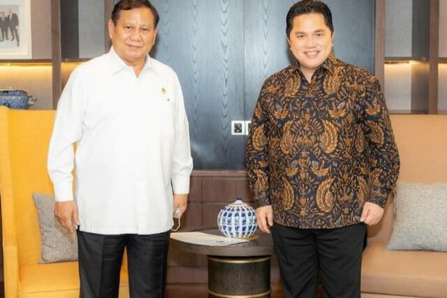 PPP Sebut Soal Pertemuan, Prabowo dan Erick: Itu Hal Biasa dan Sering